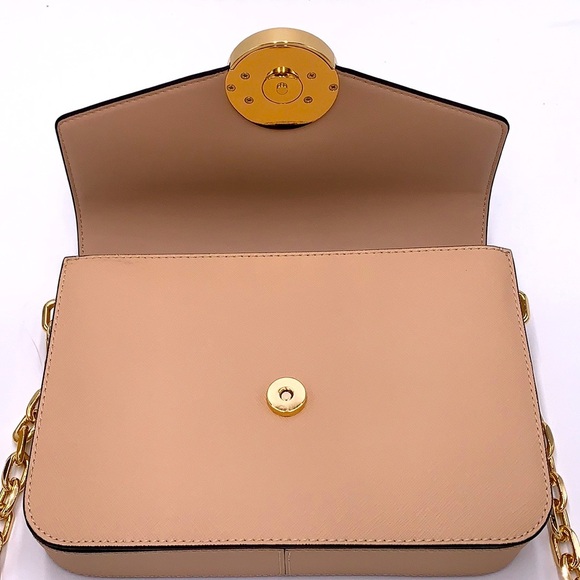 MICHAEL KORS CARMEN MEDIUM CONVERTIBLE SHOULDER BAG BUFF COLOR - Picture 9 of 16